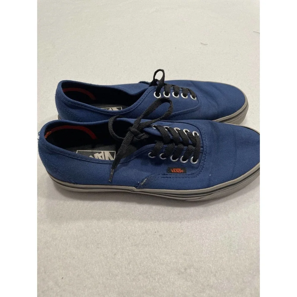 Vans Men's Size 7 Women's 8.5 Blue Low-Top Sneakers Lace Up Canvas‎ Skate Shoes